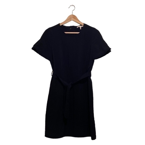 Maje black mini belted dress. Size 1 - Picture 1 of 14